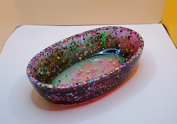 Futter + Wasser Schale Oval 1 – Unikat