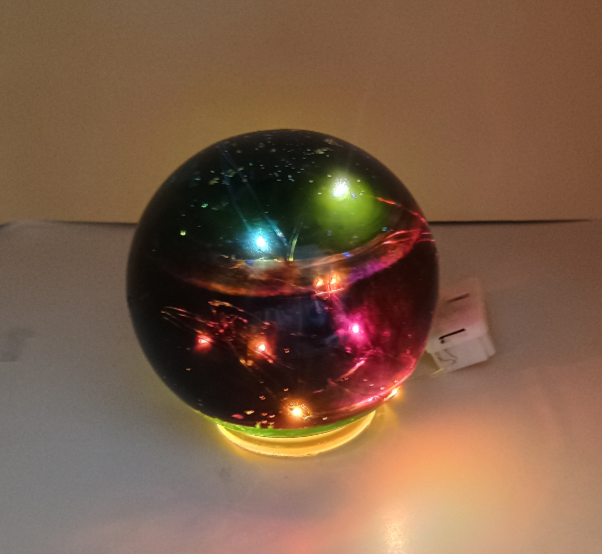 Glaskugel Look - LED Lampe – Unikat