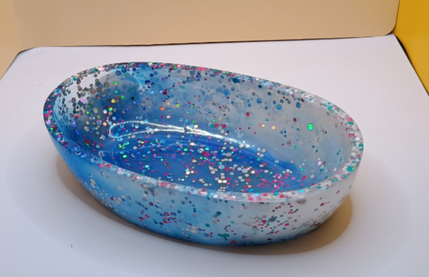 Futter + Wasser Schale Oval 1 – Unikat