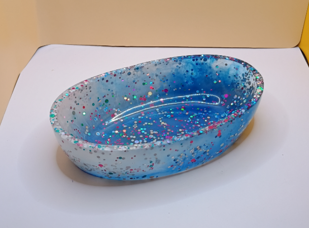 Futter + Wasser Schale Oval 1 – Unikat