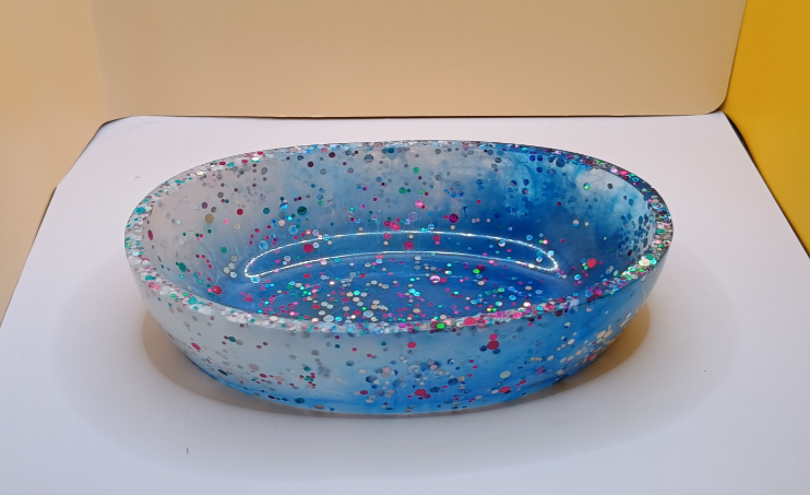 Futter + Wasser Schale Oval 1 – Unikat
