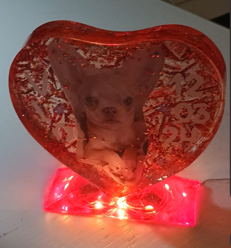 Kleine Foto Herz LED Lampe – Unikat