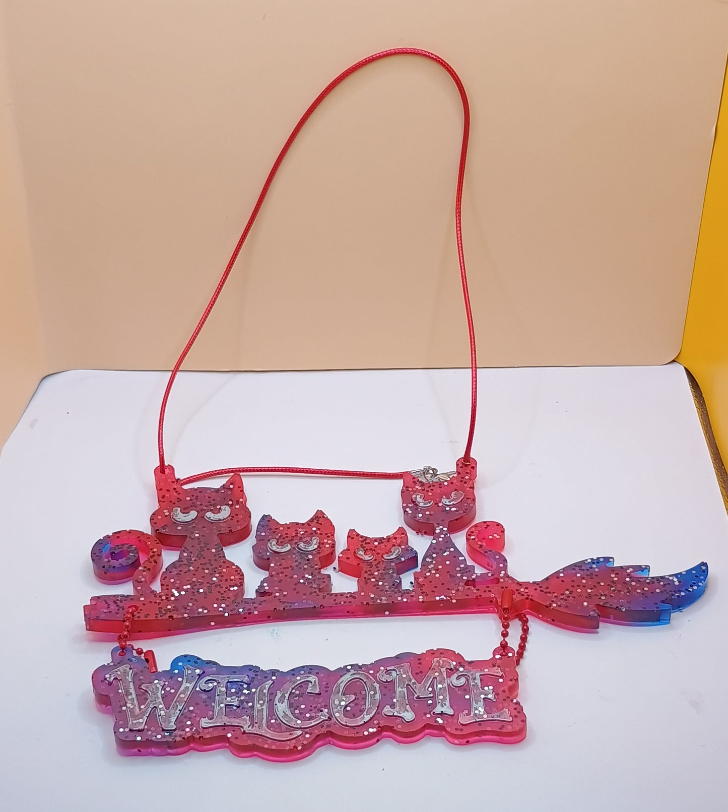 Welcome Katzen Hängeschild