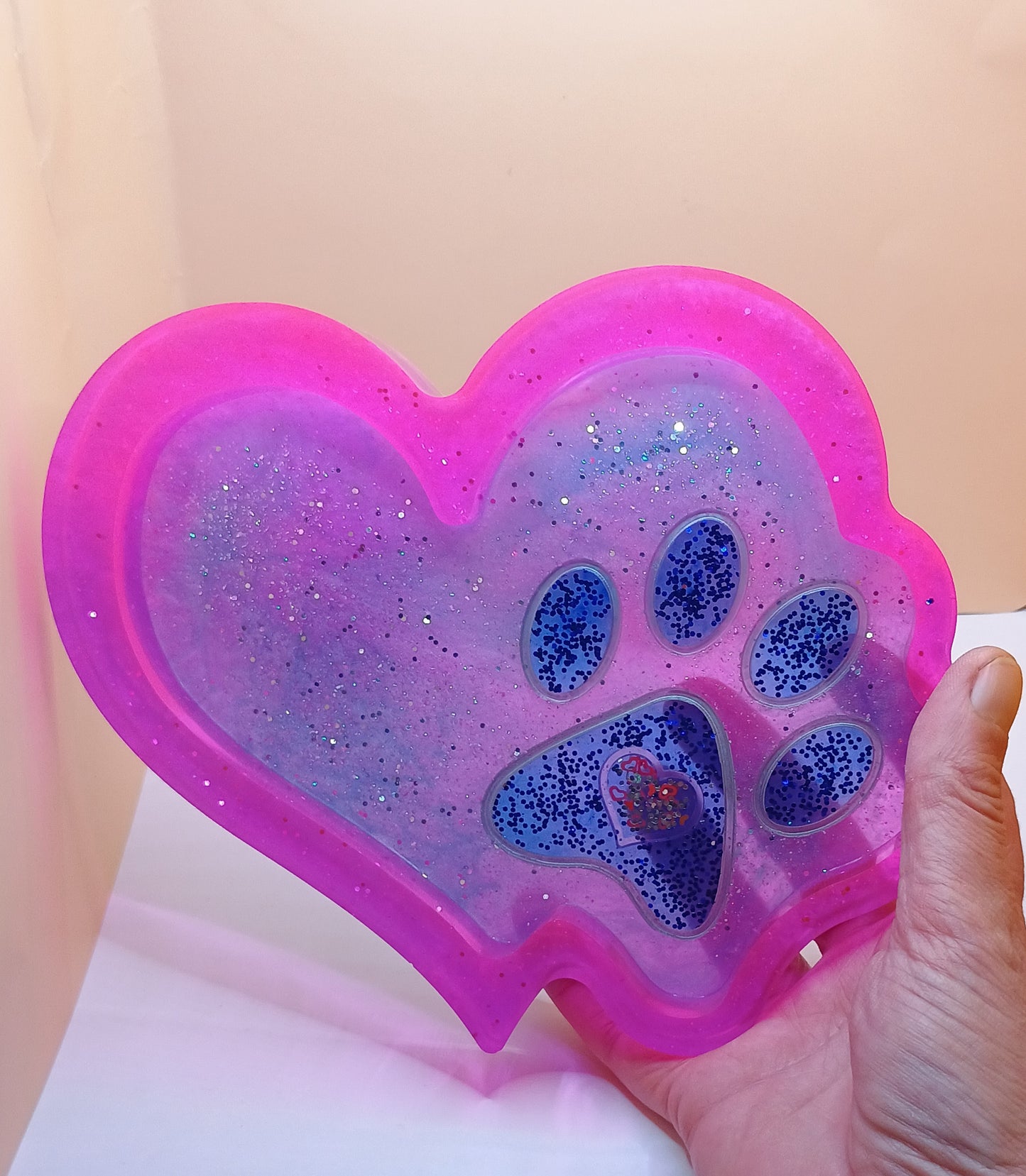 Futterschale Herz-Pfote Unikat XL