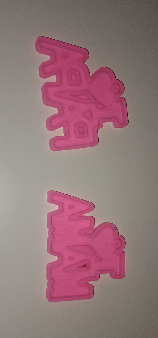 Silikon Form - I Love Mama/Papa Set