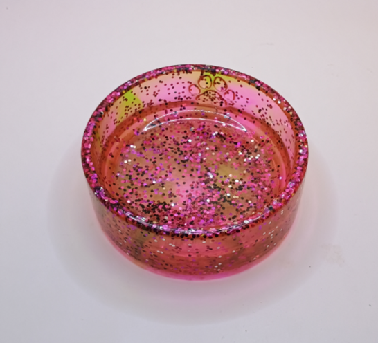 Futter und Wasserschalen Set - Rund klein - Unikat