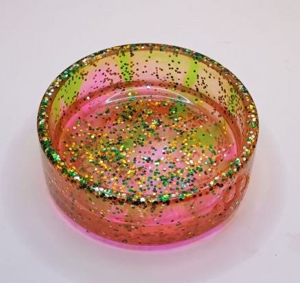 Futter und Wasserschalen Set - Rund klein - Unikat