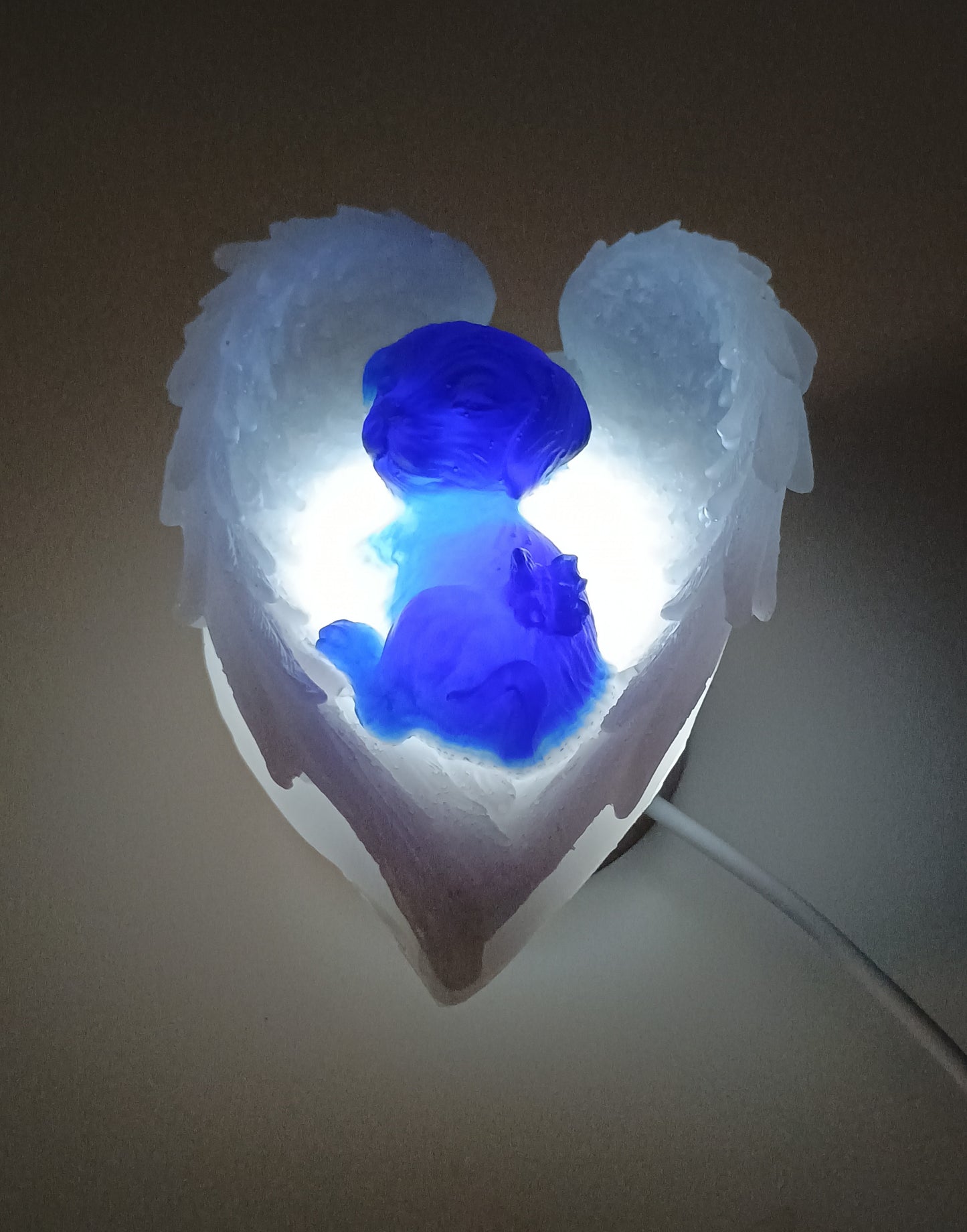 LED Lampe - Hunde Engel Unikat