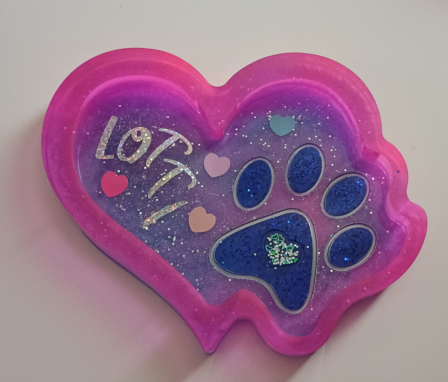 Futterschale Herz-Pfote Unikat XL