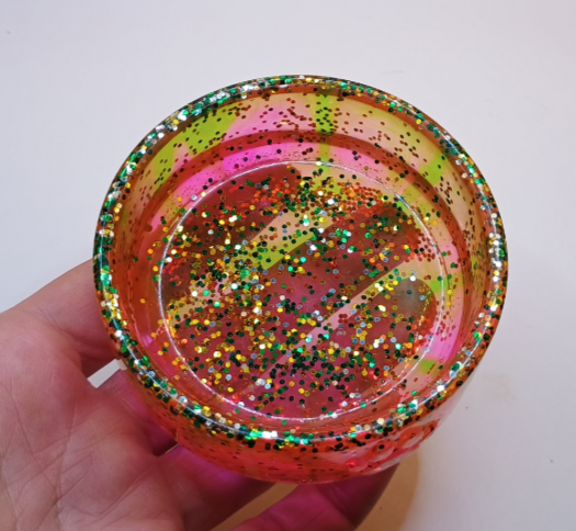 Futter und Wasserschalen Set - Rund klein - Unikat