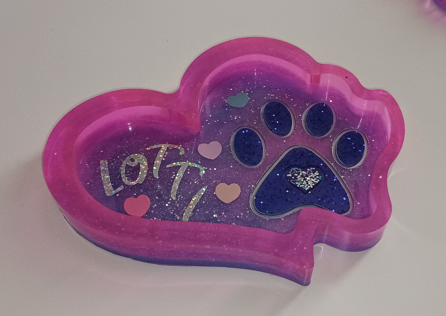 Futterschale Herz-Pfote Unikat XL