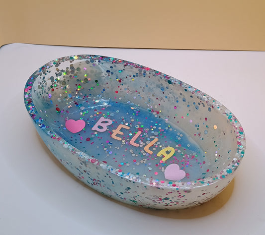 Futter + Wasser Schale Oval 1 – Unikat