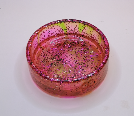 Futter und Wasserschalen Set - Rund klein - Unikat