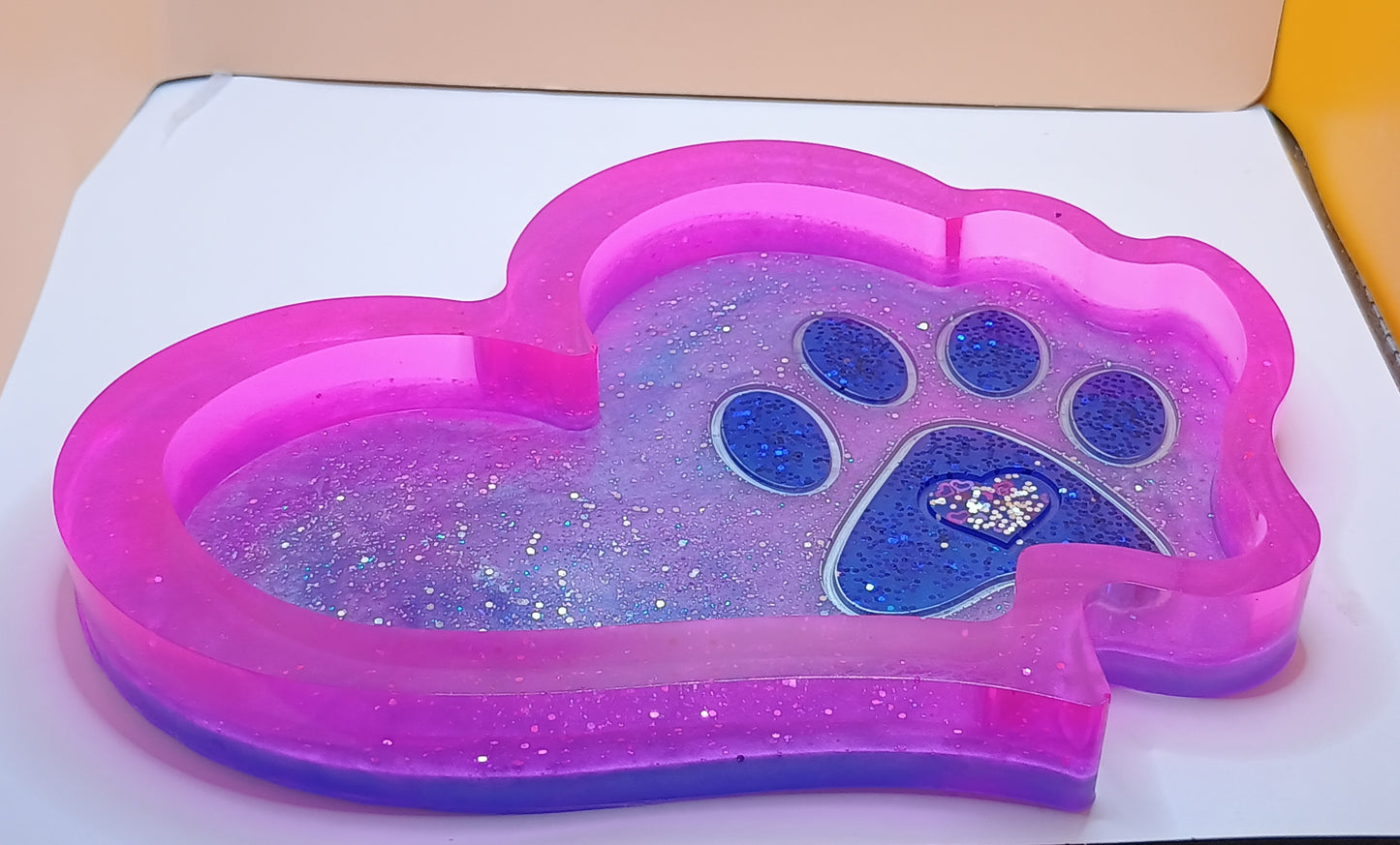 Futterschale Herz-Pfote Unikat XL